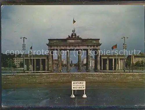 hd06470 Zoll Grenze Douane Grenze Brandenburger Tor Berlin Mauer Kategorie. Zoll Alte Ansichtskarten