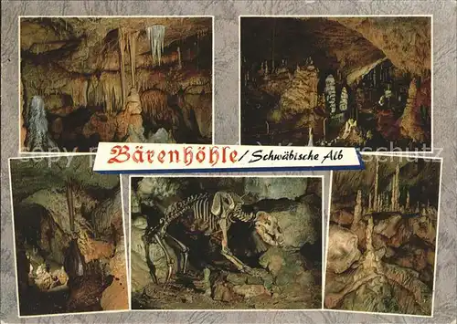 Hoehlen Caves Grottes Schwaebische Alb Baerenhoehle Kat. Berge