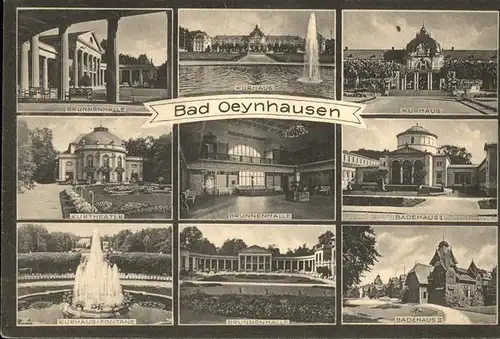 Bad Oeynhausen Brunnenhalle Kurhaus Theater Badehaus Fontaene Kat. Bad Oeynhausen