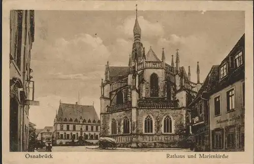 Osnabrueck Rathaus und Marienkirche Kat. Osnabrueck
