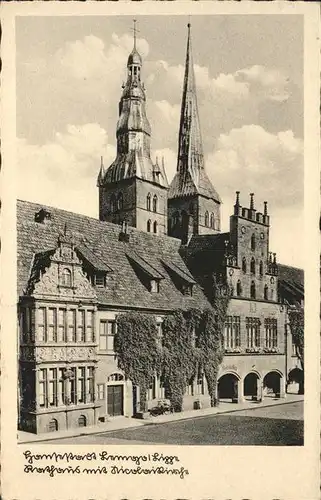 Lemgo Rathaus mit Nicolaikirche Kat. Lemgo