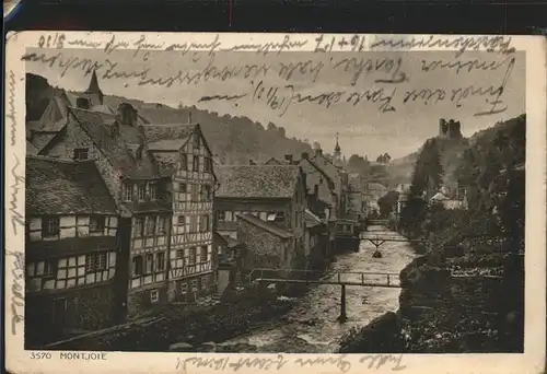 Montjoie Monschau Rurpartie mit Ruine Haller Feldpost /  /