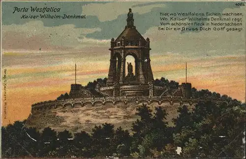 Porta Westfalica Kaiser Wilhelm Denkmal Feldpost Kat. Porta Westfalica