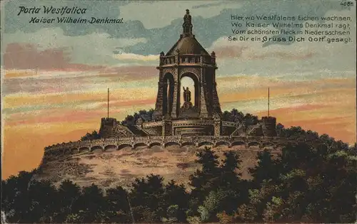 Porta Westfalica Kaiser Wilhelm Denkma Kat. Porta Westfalica