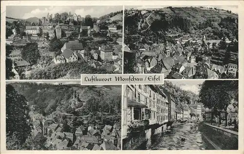 Monschau Panorama Teilansichten Rurpartie Kat. Monschau