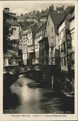 Monschau Rurpartie mit Friedrich Wilhelm Bruecke Kat. Monschau