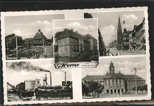 Herne Westfalen Bahnhofstrasse Zeche Friedrich d Grosse Rathaus / Herne /Herne Stadtkreis