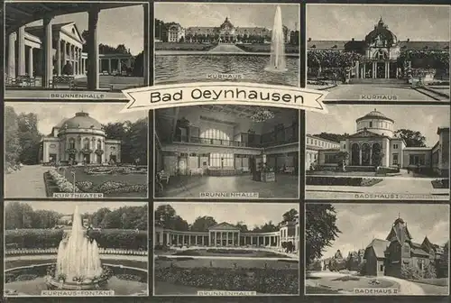 Bad Oeynhausen Brunnenhalle Badehaus Kurhaus Fontaene Kurtheater Kurpark Kat. Bad Oeynhausen