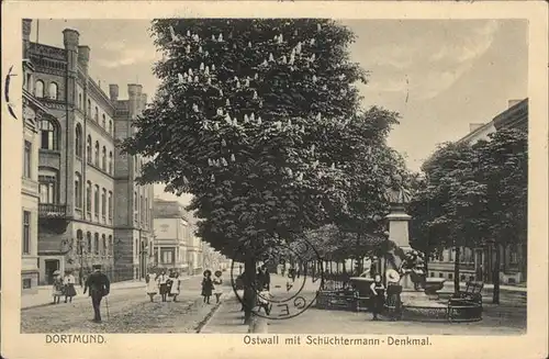 Dortmund Ostwall mit Schuechtermann Denkmal Kat. Dortmund