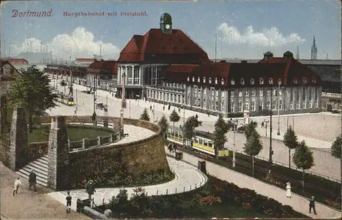 Dortmund Hauptbahnhof mit Freistuhl Feldpost Kat. Dortmund