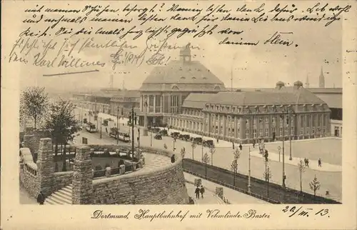 Dortmund Hauptbahnhof mit Freistuhl Vehmlinde Bastei Kat. Dortmund