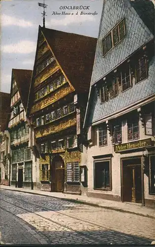 Osnabrueck Altes Haus an der Bierstrasse Feldpost Kat. Osnabrueck