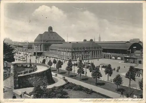 Dortmund Hauptbahnhof mit Vehmlinde und Freistuhl Kat. Dortmund