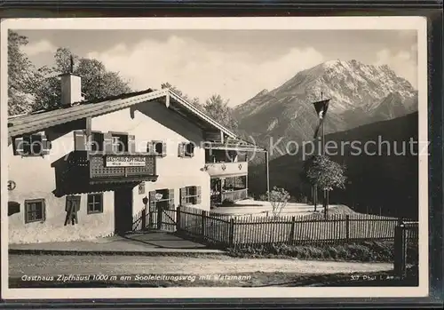 Watzmann Gasthaus Zipfhaeusl Kat. Berchtesgaden