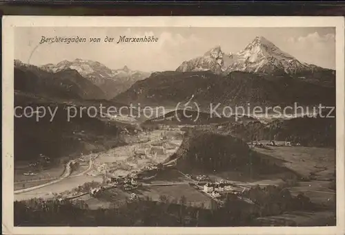 Berchtesgaden von der Marxenhoehe Kat. Berchtesgaden