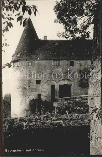 Burghausen Salzach Georgsturm Torbau Kat. Burghausen