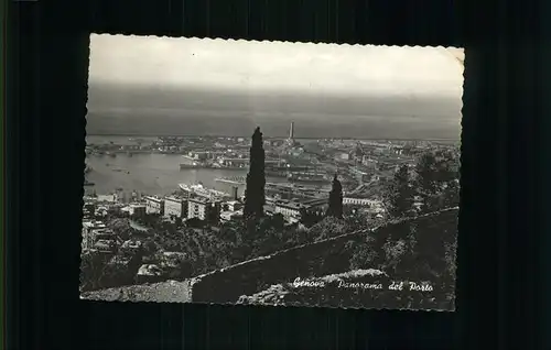 Genova Genua Liguria Panorama del Porto Kat. Genova