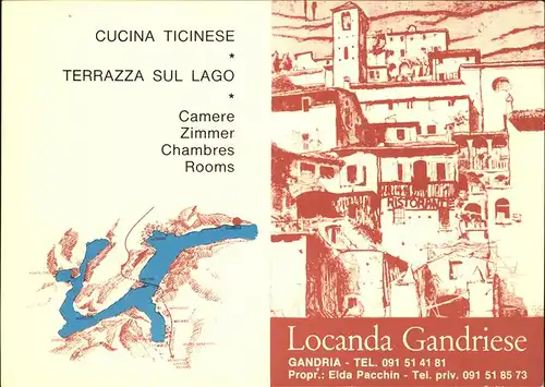 Gandria Lago di Lugano Locanda Gandriese Kat. Gandria