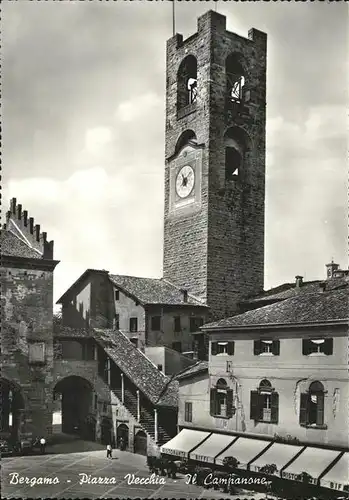 Bergamo Piazza Vecchia Il Campanone Kat. Bergamo