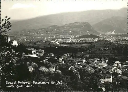 Pedavena Panorama nello sfondo Feltre Kat. Pedavena