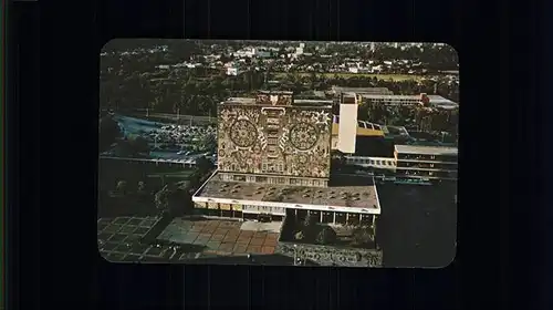 Mexico City Universidad Nacional Autonoma Mosaicomural Arquitecto Juan O Gorman vista aerea Kat. Mexico