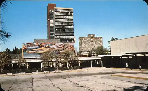 Mexico City Universidad Nacional Autonoma Rectoria con un mural de David Siqueiros Kat. Mexico