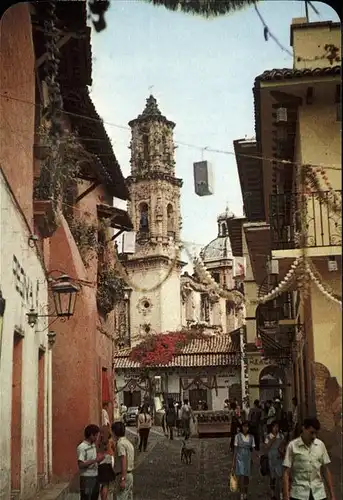 Taxco Calle San Agustin Iglesia de Santa Prisca Kat. Taxco