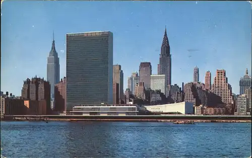 New York City Mid Manhatten Skyline from across the East River Empire State Building / New York /