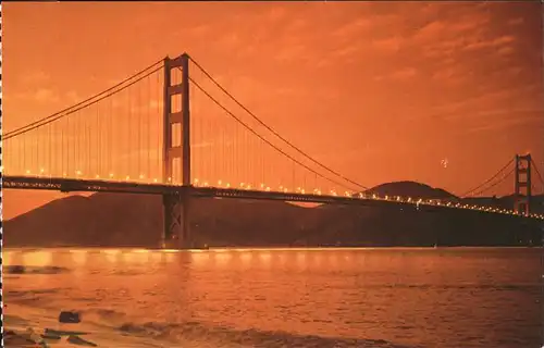 San Francisco California Golden Gate Bridge at sunset Kat. San Francisco