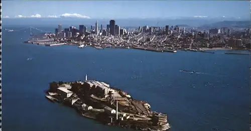 San Francisco California Alcatraz Island aerial view Kat. San Francisco