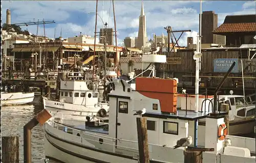 San Francisco California Fisherman s Wharf Coit Tower Transamerica Building Kat. San Francisco