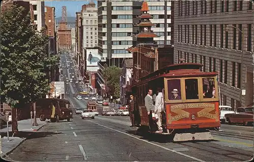 San Francisco California California Street Cable Car Creator Andrew Hallidie Kat. San Francisco