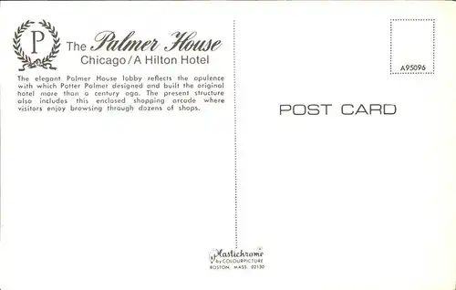 Chicago Illinois The Palmer House Hilton Hotel Kat. Chicago
