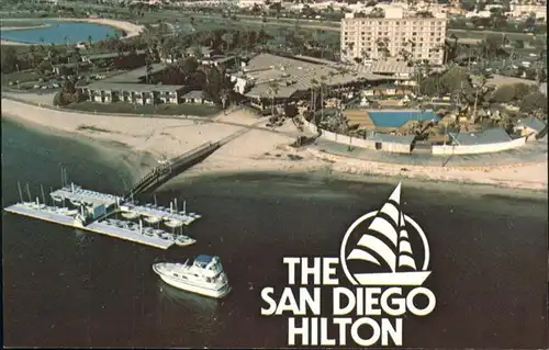 San Diego California Hilton Hotel on Mission Bay aerial view Kat. San Diego