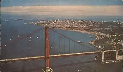 San Francisco California Golden Gate Bridge aerial view Kat. San Francisco