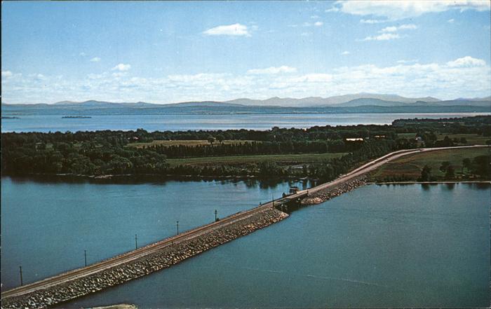 South Hero Bridge on U.S. 2 North Hero Lake Champlain Green Mountains ...