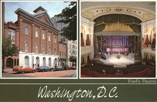 Washington DC Ford s Theatre Presidential Box Lincoln Kat. Washington