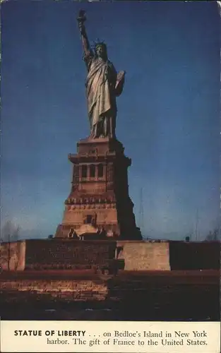 New York City Statue of Liberty on Bedloe's Island / New York /