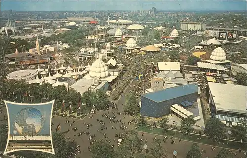 New York City World's Fair 1964 - 1965 view from the Observation Tower New York State Pavilion Court of Nations Truman Promenade Unisphere / New York /