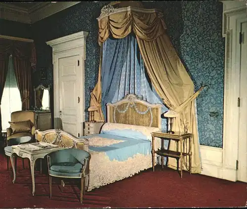 New York City The Blue Room Guest Room Vanderbilt Mansion National Historic Site Hyde Park / New York /