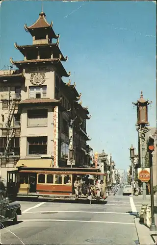 San Francisco California Chinatown Cable Car Grant Avenue Kat. San Francisco