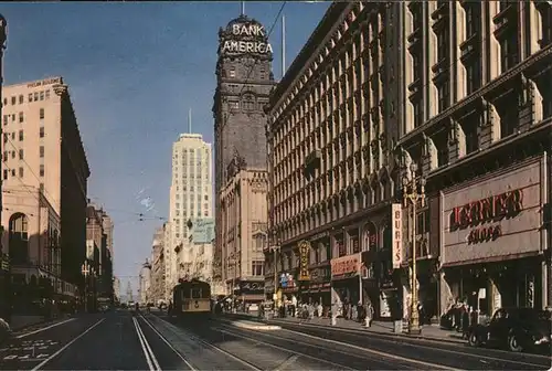 San Francisco California Market Street tram Kat. San Francisco