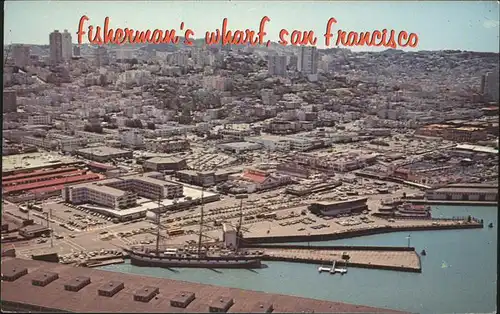 San Francisco California Fisherman s Wharf Golden Gate Bridge aerial view Kat. San Francisco