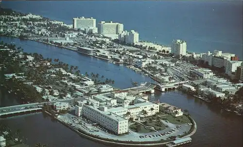 Miami Beach North Beach Hotel Row St. Francis Hospital Bridge aerial view Kat. Miami Beach