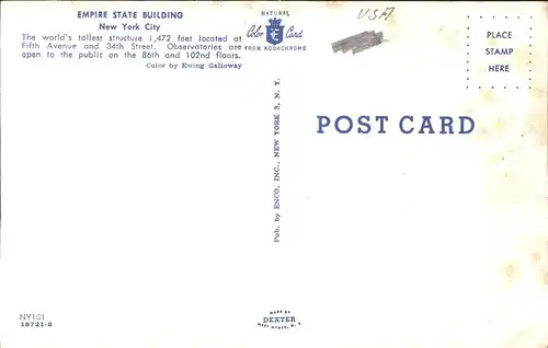 New York City Empire State Building Skyscraper / New York /