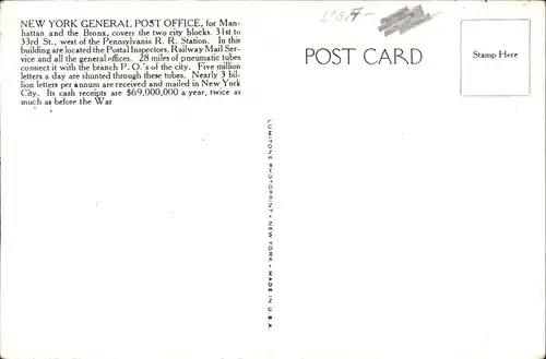 New York City General Post Office / New York /