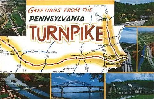 Harrisburg Pennsylvania Pennsylvania Turnpike World s Most Scenic Highway Bridge Delaware River Kat. Harrisburg