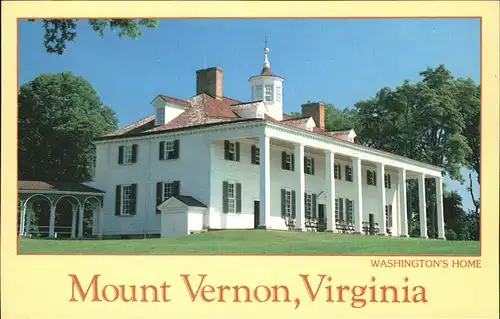 Mount Vernon Washington Washington s Home Kat. Mount Vernon