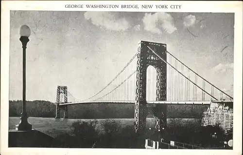 New York City George Washington Bridge Hudson River / New York /