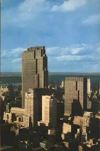 New York City Midtown Skyline with Rockefeller Center Buildings Manhatten / New York /